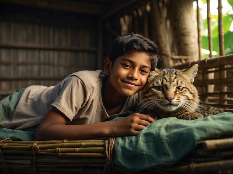 raj fishingcat sleeping