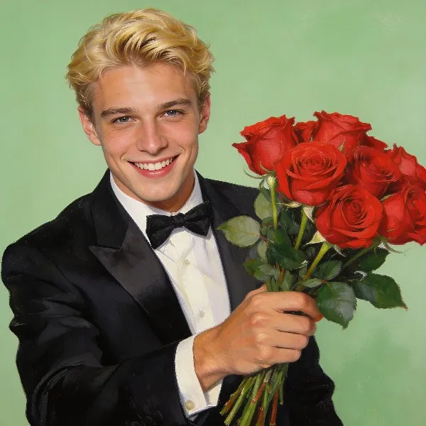 foto-grafik-ki-feser-junger-mann-mit_rosen_00